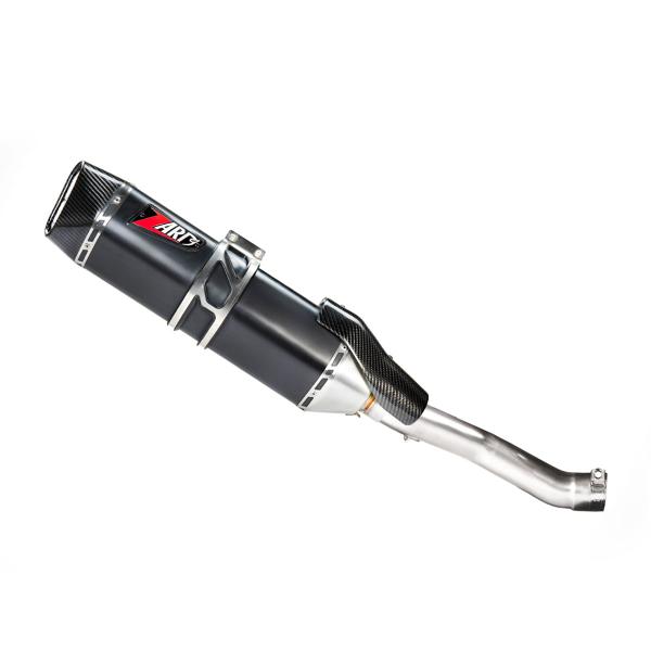 ZARD black steel exhaust slip-on Racing carbon end cap Harley Davidson Pan America 1250 2020-2024