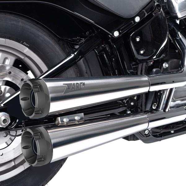 ZARD ALU glossy steel exhausts approved Harley Davidson Low Rider 2017-2024