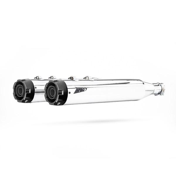 ZARD exhaust Harley-Davidson Road King 2006-2016 Polished Steel approved