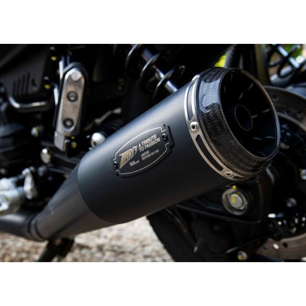 Scarichi ZARD LIMITED ED Acciaio nero omologato fondello carbonio Moto Guzzi V7 850 2021-2023