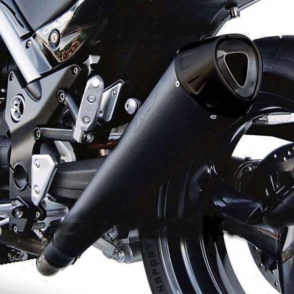 ZARD CONICAL black steel exhaust slip-on Racing carbon end cap Moto Guzzi Griso 2005-2016