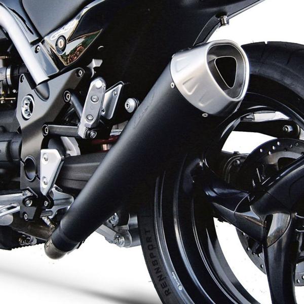 ZARD CONICAL black steel exhaust slip-on approved Moto Guzzi Griso 2005-2016