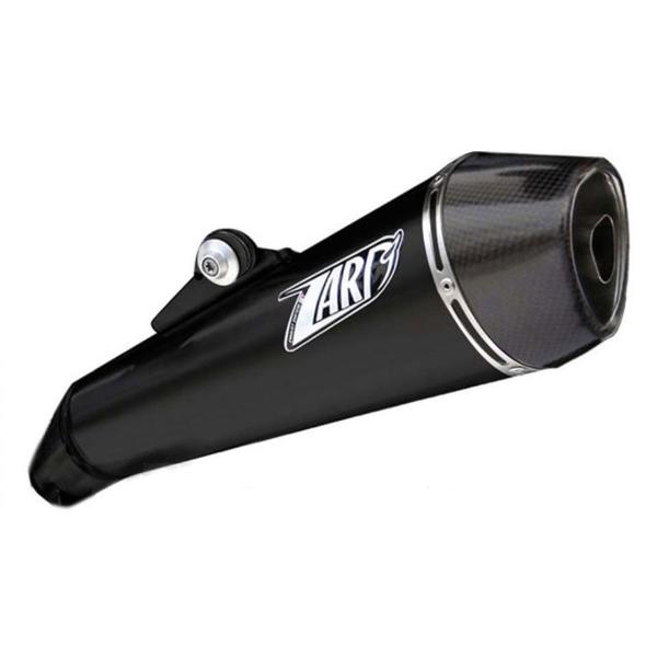 ZARD CONICAL black steel exhaust slip-on Racing carbon end cap Moto Guzzi Norge 2006-2010