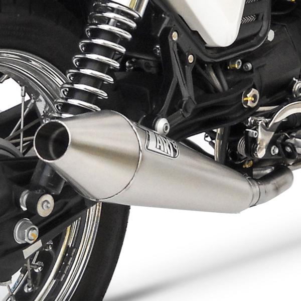 Scarichi ZARD CONICAL Acciaio lucido omologato Moto Guzzi V7 Cafe Racer 2009-2012