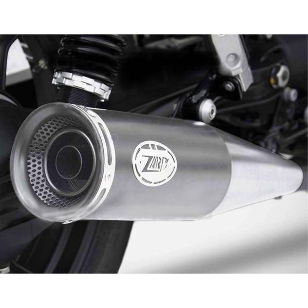 ZARD ZUMA glossy steel exhausts approved Moto Guzzi V7III 2017-2019