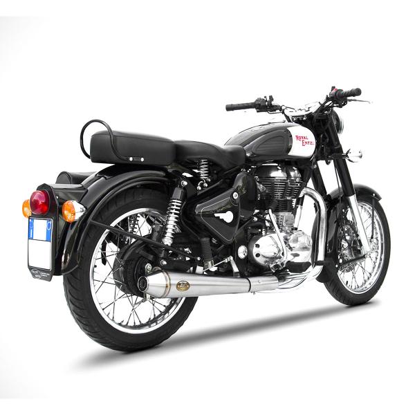 Scarico ZARD CONICAL Acciaio lucido Racing Royal Enfield Bullet 350/500 2006-2009