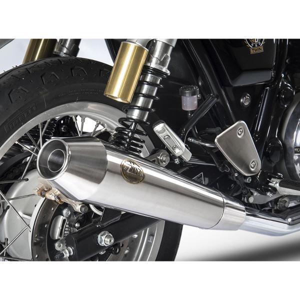 ZARD glossy steel exhausts Racing Royal Enfield Continental GT650 2019-2023