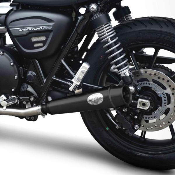 ZARD black steel exhausts approved Triumph Speed Twin 900 2021-2023