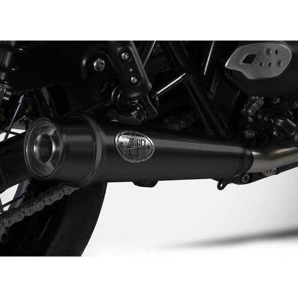ZARD black steel exhausts approved Triumph Bonneville T100/T120 2021-2023