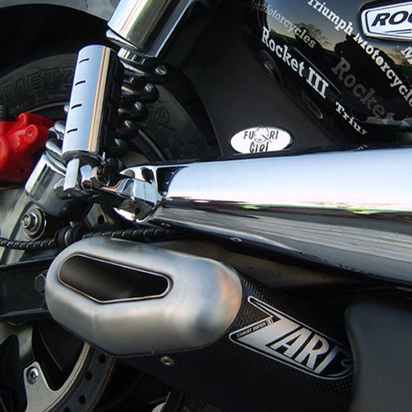 Scarichi ZARD PENTA Acciaio nero omologato Triumph Rocket III (NO ABS) 2006-2016