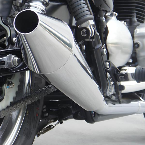 Scarichi ZARD CONICAL Acciaio lucido Racing Triumph Bonneville T100 SE 2008-2016