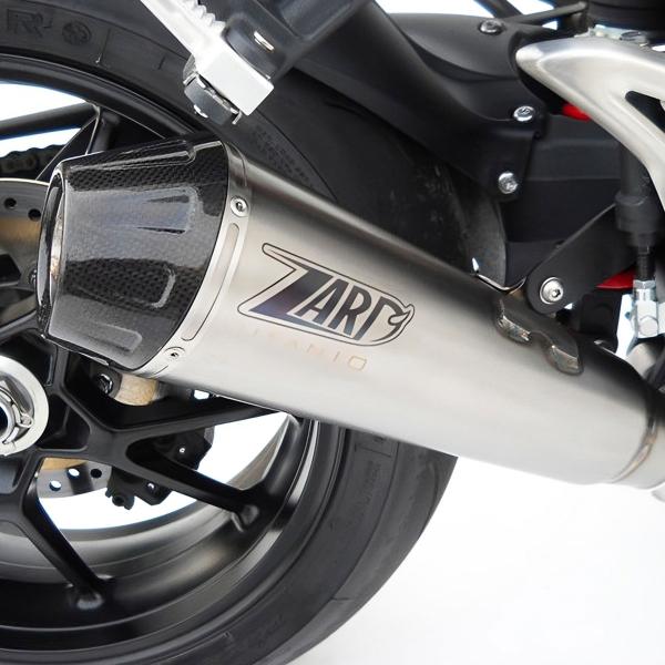 Scarico ZARD Acciaio Racing fondello carbonio Triumph Speed Triple 1050 2011-2013