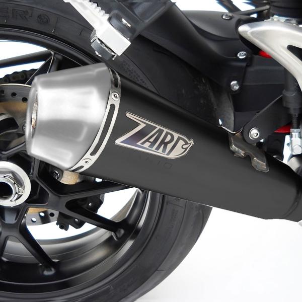ZARD black steel exhaust slip-on Racing Triumph Speed Triple 1050 2011-2013