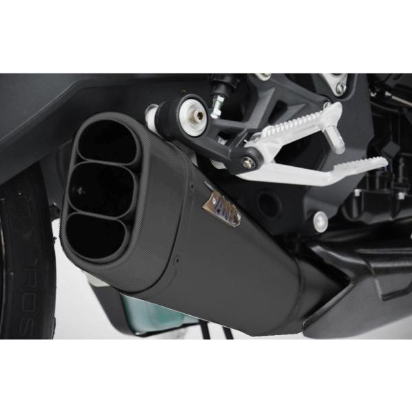 ZARD SHORT black steel exhaust slip-on Racing carbon end cap Triumph Street Triple 675 2013-2016