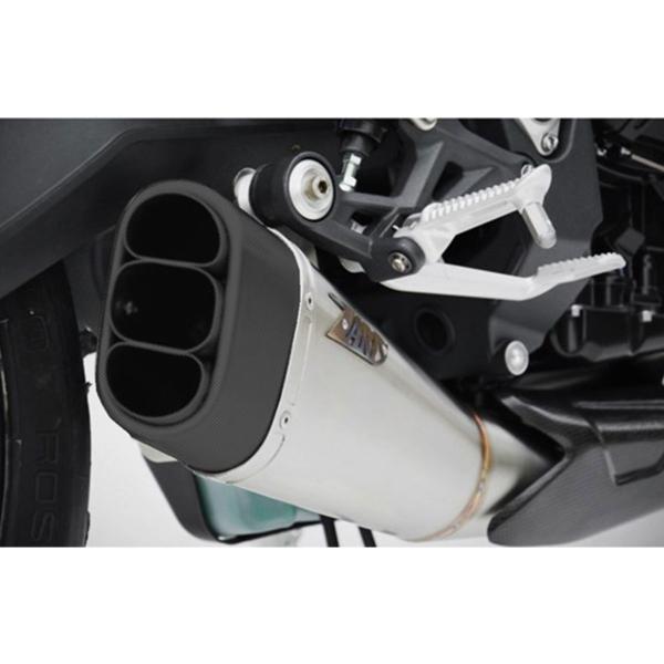 ZARD SHORT steel exhaust slip-on Racing carbon end cap Triumph Street Triple 675 2013-2016