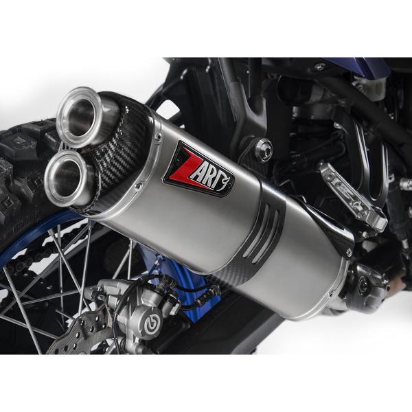 ZARD steel exhaust slip-on approved carbon end cap Yamaha Tenere 700 2019-2020