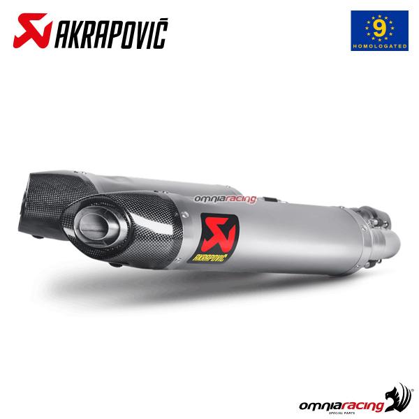 Coppia terminali scarico Akrapovic omologati titanio Aprilia SL750 Shiver 2010-2016