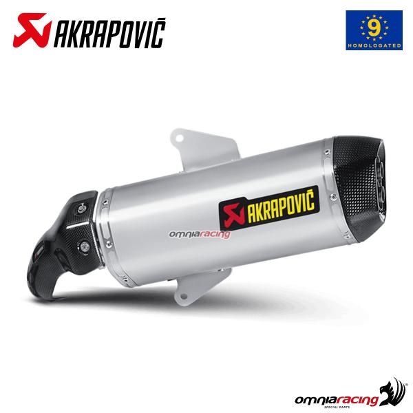 Terminale scarico Akrapovic omologato acciaio Aprilia SRV850 2012-2016