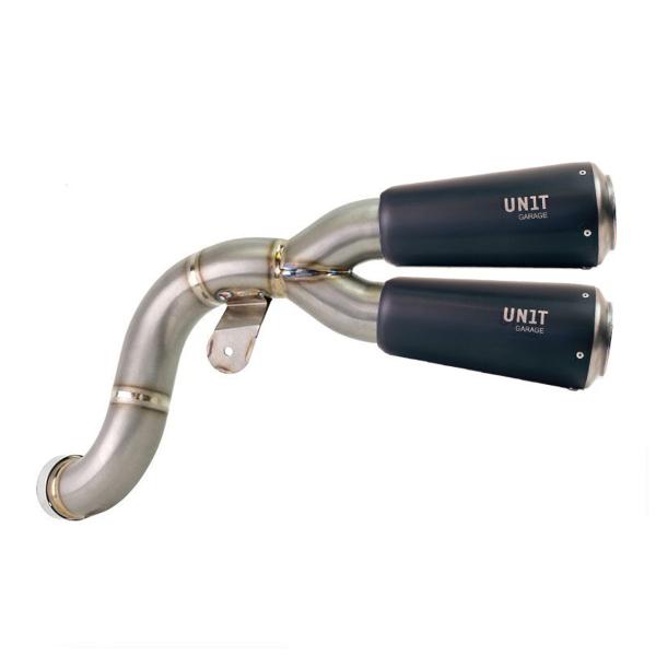 Unit Garage exhaust BMW RnineT Urban GS | black titanium approved Double high