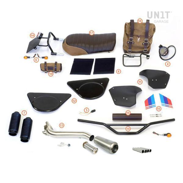Unit Garage black Saddle/bag/exhaust kit BMW K1100 Marrakesh