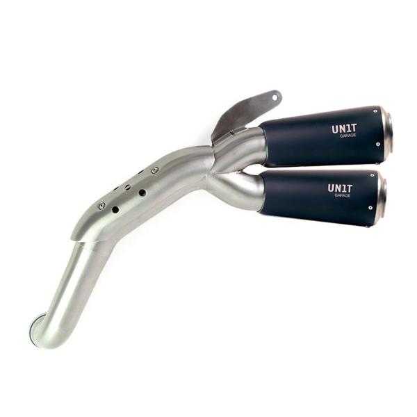 Unit Garage exhaust Moto Guzzi V85TT 2019-2023 | black titanium approved