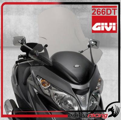 GIVI 266DT - Parabrezza Trasparente H.84 x L.68 cm per Suzuki AN 400 Burgman 2006>2016