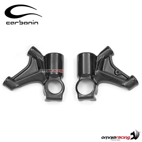 Carbonin protection legs forks in polished carbon fiber for Yamaha R1/R1M 2015>
