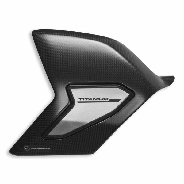 Carbon fiber and titanium swingarm cover Ducati Streetfighter V4/V4S 2020-2023