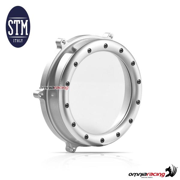 Carter in bagno d'olio STM trasparente liscio colore silver per Ducati Panigale 1199/959/1299
