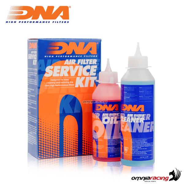 Kit pulizia lavaggio per filtri aria DNA completo detergente + olio lubrificante