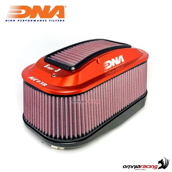 Kit 2 filtri aria DNA air box profilo alto in alluminio anodizzato arancio per KTM 1090/1190/1290