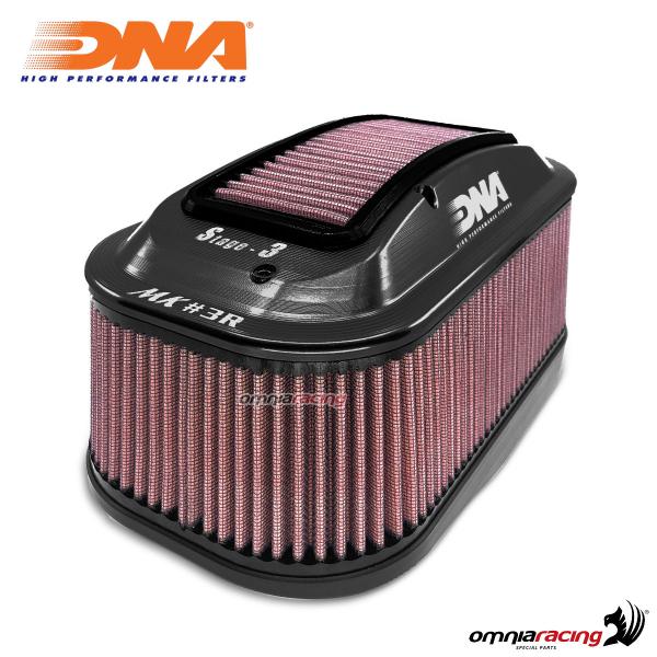 Kit 2 air filters DNA DNA anodized aluminium airbox high profile black cover for KTM 1090/1190/1290
