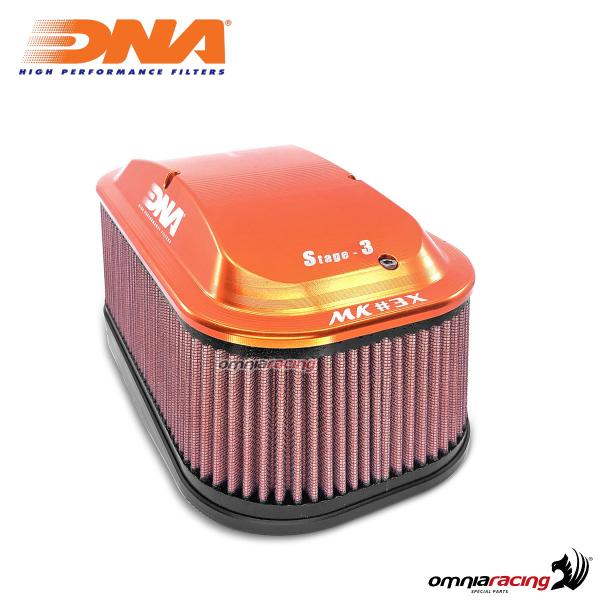 Kit 2 air filters DNA DNA anodized aluminium airbox high profile orange for KTM 1090/1190/1290 Rally