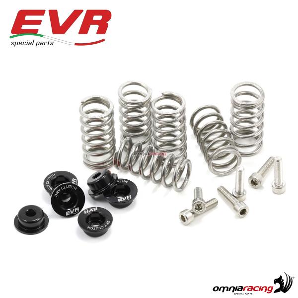 EVR springs screws bearing retainers H.6mm complete kit for Ducati original clutches black color