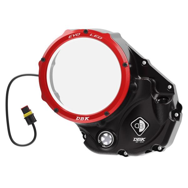 Carter frizione DBK Coperchio EVO LED Nero-Rosso Ducati Scrambler 800 Nightshift 2021-2022