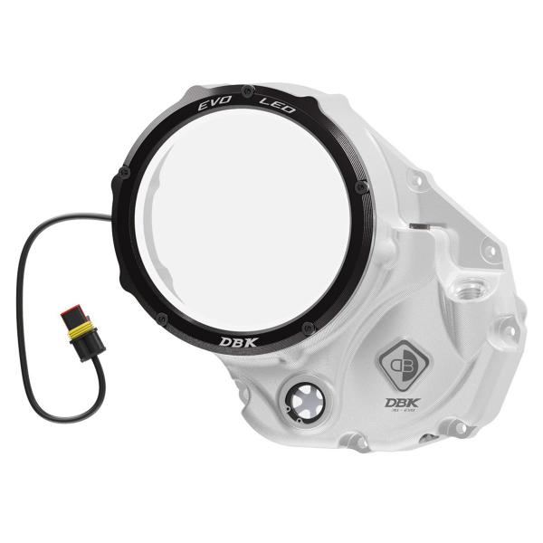 Carter frizione DBK Coperchio EVO LED Silver-Nero Ducati Scrambler 1100 Dark Pro 2020-2023