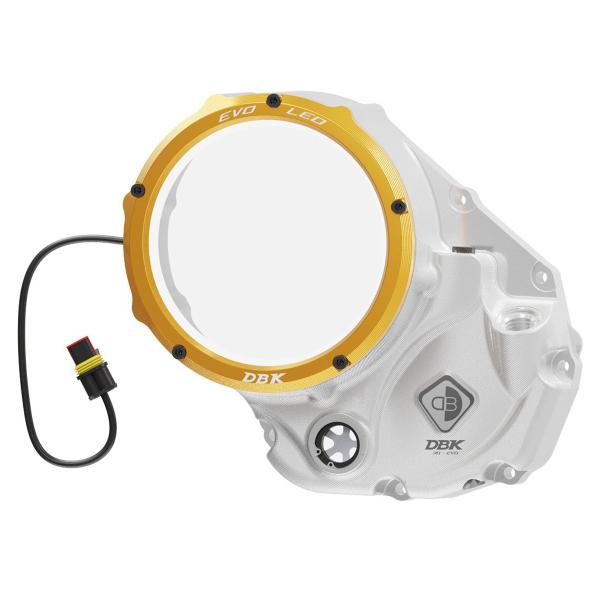 Carter frizione DBK Coperchio EVO LED trasparente Silver-Oro Ducati DesertX 2022-2025