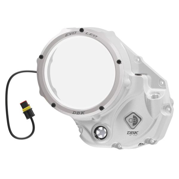 Carter frizione DBK Coperchio EVO LED trasparente Silver-Silver Ducati Multistrada V2S 2022-2024