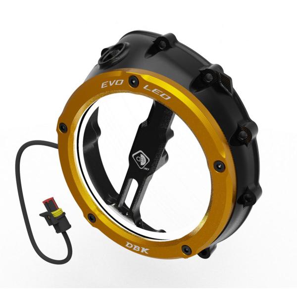 Carter frizione DBK Coperchio EVO LED trasparente Nero-Oro BMW M1000R 2023-2025