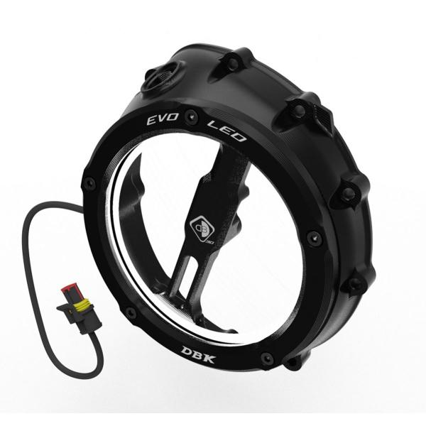 Carter frizione DBK Coperchio EVO LED trasparente Nero-Nero BMW M1000R 2023-2025