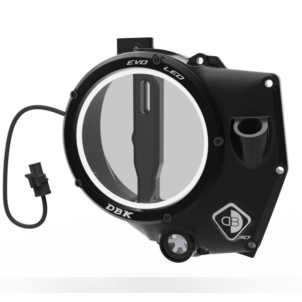Carter frizione DBK Coperchio EVO LED trasparente Nero-Nero KTM Duke 990 2024