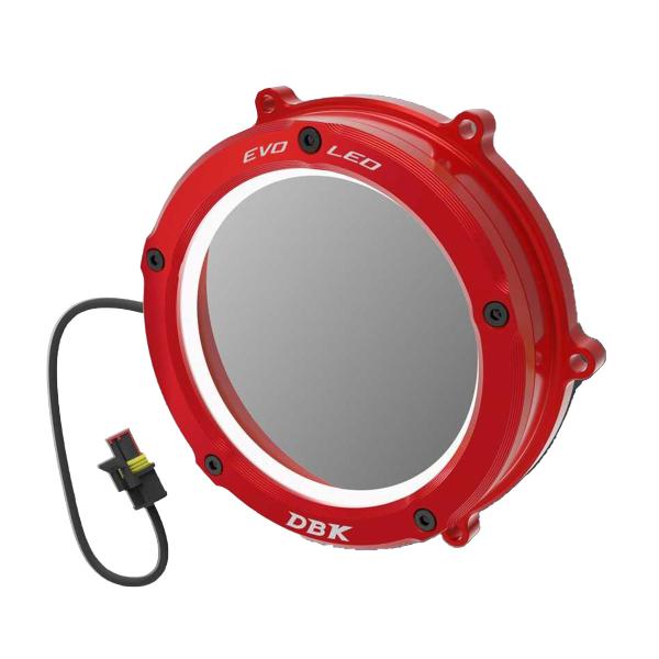 Coperchio frizione EVO LED per carter DBK Rosso-Rosso Ducati Multistrada V4 2021-2025