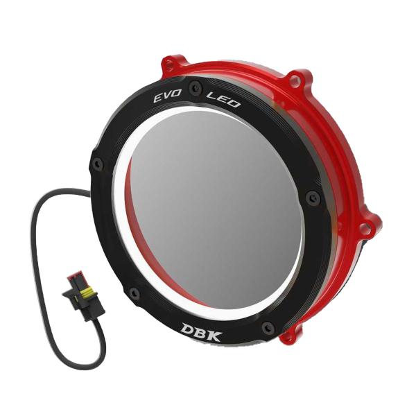 Coperchio frizione EVO LED per carter DBK Rosso-Nero Ducati Diavel V4 2023-2024