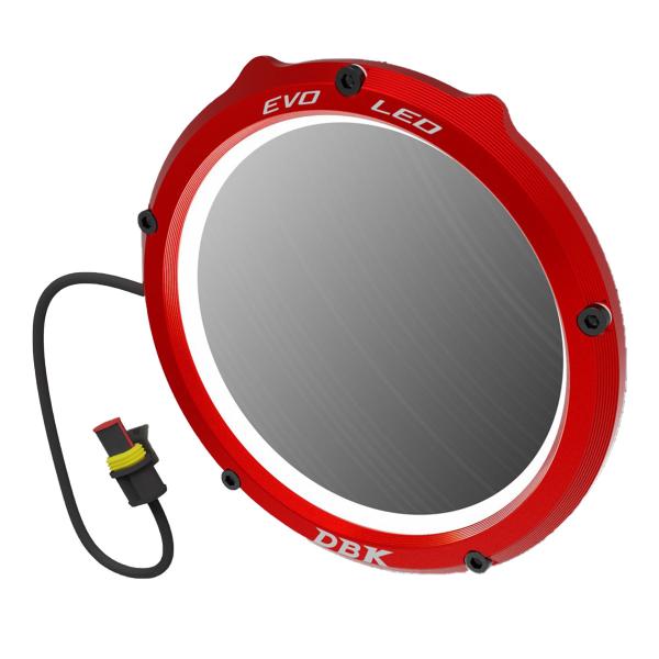 DBK Red EVO LED clear clutch cover conversion kit Ducati Hypermotard 796 2010-2012