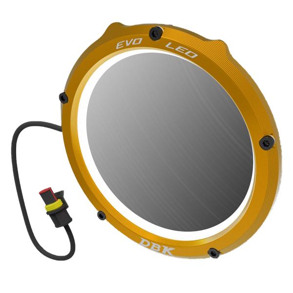 DBK Gold EVO LED clear clutch cover conversion kit Ducati Diavel 1260 2019-2022