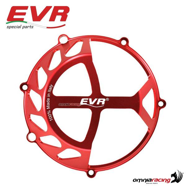 EVR protezione carter coperchio frizione alluminio rosso per Ducati a secco