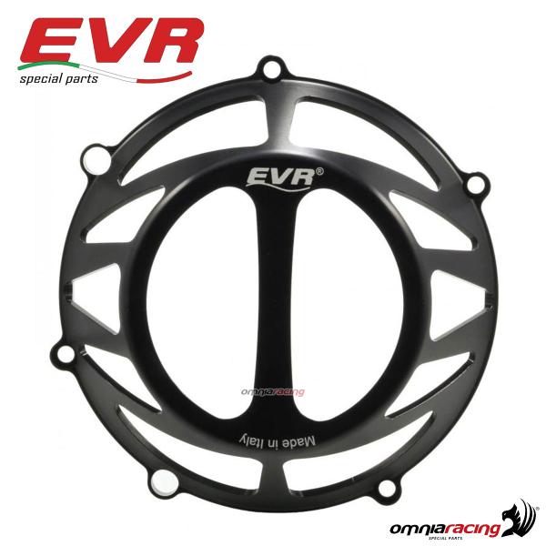EVR protezione carter coperchio frizione alluminio nero per Ducati a secco