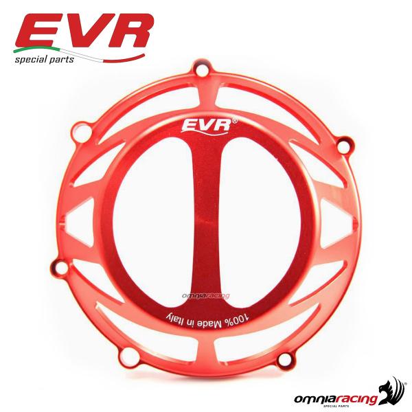 EVR red aluminum clutch cover protection for Ducati dry