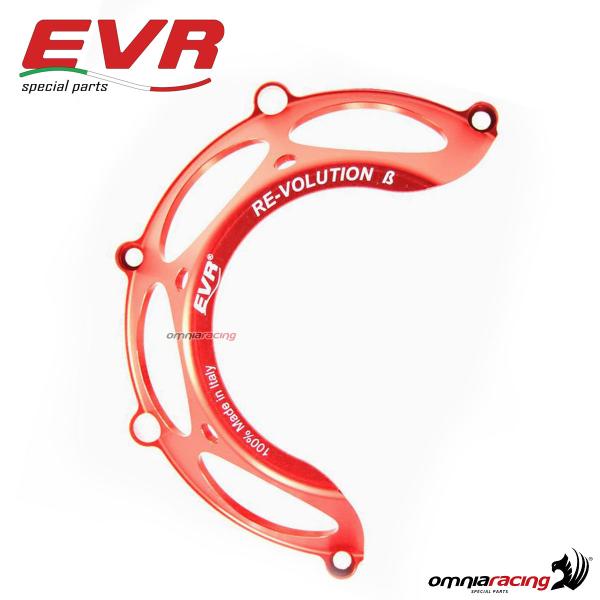 EVR V1 protezione carter coperchio frizione tagliato alluminio rosso per Ducati a secco