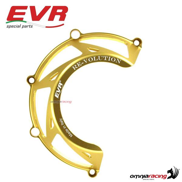 EVR V2 protezione carter coperchio frizione tagliato alluminio oro per Ducati a secco